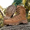 Venta Directa Transfronteriza de Botas Nuevas para Hombre para Entrenamiento Off-Road, Senderismo, Botas de Combate, Botas Cómodas y Resistentes al Desgaste con Suela Gruesa, Zapatos de Senderismo, Negro