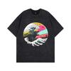 Camisetas de manga corta con estampado de estrellas retro de High Street europeas y americanas para hombres y mujeres, camiseta de manga corta de marca de moda hip-hop de Dark Street