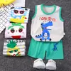 Traje de chaleco para niños verano algodón niños nuevo niñas shorts ropa traje de bebé coreano ropa para niños al por mayor