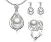 EBay AliExpress joyería de comercio exterior joyería chapada en plata venta al por mayor combinación de traje de perlas sintéticas artículos europeos y americanos