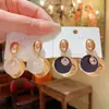 Pendientes de Metal Geométricos con Lentejuelas Estilo Francés para Mujer, Pendientes de Aguja de Plata de Temperamento de Gama Alta de Nicho, Pendientes Versátiles de Personalidad