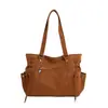 Bolso de Mano Retro de Gran Capacidad Personalidad Simple Elegante Moderno Bolso Tote Alto Valor Estilo Motociclista Bolso de Hombro Único para Mujer