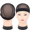Comercio exterior alta elasticidad malla gorro de peluca accesorios de peluca transpirable color sólido gorro de natación gorro de red en forma de U