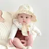 Sombrero para Bebé Niña Primavera y Otoño Estilo Coreano Ala Grande Protector Solar Sombrero de Pescador Verano de Bebé Delgado Protector Solar Sombrero de Cubo para Niña