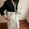 Bolso Cubo Casual Retro de Primavera para Mujer, Bolso de Hombro de Moda con Letras, Bolso de Axila con Hebilla Magnética