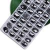 Taladro ovalado cosido a mano de espalda plana con doble agujero taladro de vidrio cosido a mano color liso ropa con taladro DIY taladro de cristal taladro caliente brillante