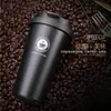 Nueva taza de café de doble capa, taza aislada de acero inoxidable 304, elegante y portátil, taza de regalo con aislamiento al vacío, personalizable con un logotipo