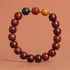Pulseira de Contas de Sândalo Vermelho de Folha Pequena, Contas de Estilo Antigo, Formato de Tâmara de Ar, Estilo Semáforo, Pulseira Brinquedo para Homens e Mulheres, Anel de Corrida, Contas de Oração