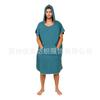 Poncho de Playa con Capucha de Polar Doble Cara Transfronterizo, Bata de Baño Absorbente de Secado Rápido para Surf y Buceo, Toalla de Baño Absorbente para Aguas Termales