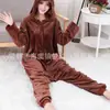 Ropa de Casa y Pijamas de Franela para Hombres y Mujeres de Otoño e Invierno, Pájaros, Animales Lindos de Dibujos Animados, Garfield, Conejo Rosa