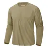 Camiseta Tacvasen con Protección Solar UPF 50+ para Hombre, Secado Rápido, Manga Larga, Camiseta Deportiva, Tops Deportivos de Rendimiento