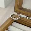 Anillo Abierto de Circonita Exquisito Ultra Brillante, Anillo de Dedo Índice de Moda de Lujo Ligero Nicho de Gama Alta para Commuter, Anillo Personalizado
