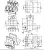 Esqueleto de transformador de alta frequência EE1907 horizontal 3+5 pinos HXW-EE19 espaçamento entre pinos 19,06mm fonte de alimentação de alta frequência