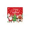 Decoraciones de Fiesta Temática Navideña de Dibujos Animados Papá Noel Muñeco de Nieve Platos de Papel Vasos Servilletas Mantel Vajilla para Fiesta Suministros