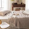 Edredón de verano de cuatro piezas de Tencel, elegante, de seda helada, de alta gama, de color sólido y ligero, con aire acondicionado y ropa de cama.