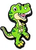 Novos Sapatos Croc de Dinossauro Fofos de Desenho Animado Acessórios de Flor DIY Acessórios para Sapatos de Jardim Decoração Cola Macia de PVC Removível