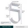 Gancho de Mesa Sem Furos Gancho Simples Único Gancho de Alumínio Espacial Gancho de Armazenamento de Mesa Gancho Organizador Gancho Criativo para Mesa