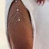 Europeu e Americano Sexy Casual Praia Imitação Pérola Anel de Perna Corrente de Corpo Simples Geométrico Estrela Strass Borla Corrente de Coxa