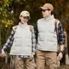 Chaleco de Algodón Relleno para Hombre Otoño Invierno Nuevo Estilo Talla Grande Holgado de Marca de Moda Versátil Ropa de Algodón Negra Chaleco Chaqueta