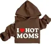 Sudadera Colanperd I Love Moms para Mujer y Hombre Retro Vintage Pullover
