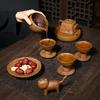 Salsa Esmalte Barro Viejo Roca Tetera Cerámica Copa Justa Olla Chinoiserie Retro Simple Hogar Juego de Té Kung Fu Juego de Té