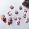 Novo Rosa Rosa Rosa joias de unha material pacote luminoso urso unha desenhos animados joias acessórios de unha