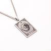 Collar de las Doce Constelaciones Europeo y Americano Transfronterizo Logo Colgante Militar Retro Hombre Tarot Acero Inoxidable Tarot