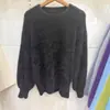 Estilo Coreano Otoño e Invierno Nuevo Terciopelo Imitación de Visón Cuello Redondo Tejido de Punto para Mujer Estilo Suave Jersey de Punto Peludo Suave Aspecto Adelgazante