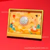 Decorações de fundo para o Festival do Meio do Outono estilo chinês em ouro puro, porta-retratos criativos em formato de bolinho da lua do Festival do Meio do Outono, feitos sob medida e atacado
