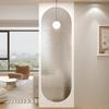 Crema Francesa Feng Shui Partición Corrugada Pantalla de Madera Maciza Hogar Sala de Estar Baño Media Pared Vidrio Changhong Entrada