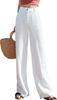 Moda Femenina Europea y Americana 2026 Transfronterizo Amazon Pantalones Casuales de Lino de Pierna Ancha Sueltos de Algodón y Lino Pantalones de Pierna Recta de Cintura Alta para Mujer