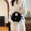 Bolso de Hombro Casual de Moda para Mujer 2025 Verano Nuevo Retro Marea Gran Capacidad Lazo Bolso de Moda Bolso de Mujer para Viajero