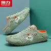 Zapatos de Malla para Hombre Warrior 2026 Verano Nuevos Transpirables Versátiles Casuales Slip-On Retro Perezosos Medias Zapatillas