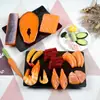 Modelo de salmón de comida de simulación plástico sushi falso pez dorado sashimi plato decoración accesorios juguetes