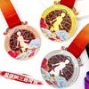 Medallas de competición de salto de cuerda para eventos deportivos, competiciones de equipo e individuales, premios al primer, segundo y tercer lugar, medallas de aleación de zinc para competición de salto de cuerda en el campus