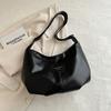 Bolsa de ombro de estilo coreano elegante de grande capacidade de couro macio para mulheres 2024 primavera nova sacola têxtil para mulheres