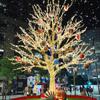 Venta al por mayor de fábrica Luces de árbol de cerezo artificial de paisaje Árbol artificial para exteriores Impermeable Ingeniería de paisaje de parque Luces de árbol de cristal