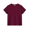 Verano 2025 Nuevo Estilo Americano Hombro Derecho Simple Color Puro Manga Corta Camiseta Casual para Mujer Versátil Top para Combinar