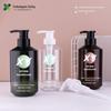 Frasco Refil de Shampoo Marrom 500ml, Frasco Transparente com Bomba para Loção, Frasco de Álcool em Gel e Gel de Banho 300ml, Frasco de Cuidados