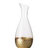 Decantador de vidro criativo com boca oblíqua, pote de vinho de despertar rápido, 1800ml, grande, sem chumbo, em formato de favo de mel dourado, para fabricação de vinho
