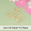 Hebilla de Cerdo Nariz de Amor en Forma de Corazón Chapada en Oro Verdadero 18K Hebilla de Conexión Japonesa Hebilla de Resorte O Ovalada Pendientes Collar Mitad