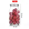 Frascos de Vidrio Personalizados en Stock, Frascos Gruesos Cuadrados y Redondos para Pepinillos con Tapas de Aluminio, Frascos Sellados para Mermelada, Frascos Sellados para Almacenamiento Doméstico