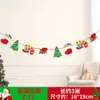 Bandera de papel de Navidad creativa bandera de color banderín de cadena flor banner de dibujos animados de Navidad decoración de tienda