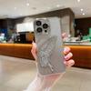 Funda galvanizada con mariposa para iPhone 15 Pro Max, con degradado de papel brillante y película para lente de 16 Pro Max.