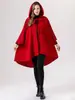 Nuevo cosplay de Halloween para adultos, capa roja y negra de manga larga, Caperucita Roja, túnica de mago medieval para mujer, vestido de muerte