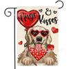 Bandera de Jardín Caliente de San Valentín Transfronteriza Amor Rojo Enano Decorativa de Exterior Lino de Doble Cara