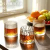 Copo de Vidro Martelado Espesso Transparente, Copo de Uísque Retrô, Copo para Cold Brew, Copo para Bebidas, Copo Doméstico para Suco e Chá