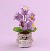 Planta Emocional Planta em Vaso Feita à Mão de Crochê com Etiqueta em Inglês, Flor Artificial de Lã, Fornecimento de Presente Transfronteiriço