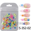 FULL BEAUTY Novo Estilo Decorações para Nail Art Multicor Tamanho Pequeno Formato de Coração Gelatina Coração de Amor Decorações para Nail Art