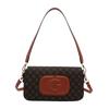 Bolso de Hombro Estampado Vintage 2025 Nueva Llegada Moda Versátil Bolso Cuadrado Pequeño de Axila Casual Distintivo Portátil Bandolera para Mujer